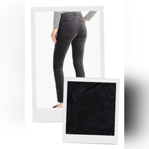 J.Crew Mid Rise Velvet Pants in Navy